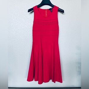 Red Aqua Cocktail Party Sun Dress S